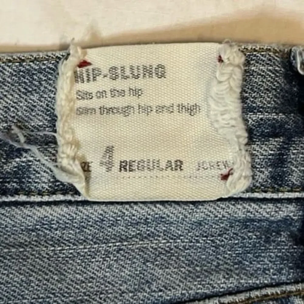 J Crew Jeans Lowrise Hip Slung Light Medium Wash Denim Women’s Sz. 4R